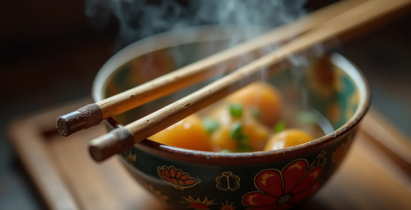 Authentic family-owned restaurant in San Francisco Chinatown with worn signage